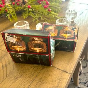 A Pair of Iittala Finland Kuusi Votive Candle Holders MCM